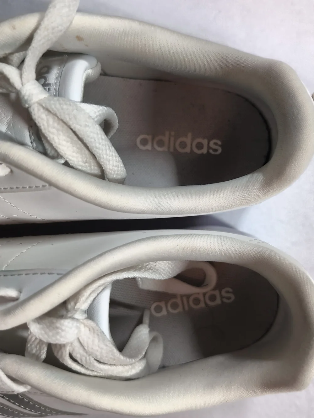 Adidas Classic White Leather Lace-Up Sneakers